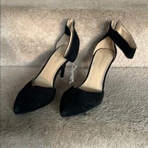 Suede Ankle Strap Heels